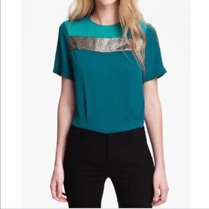 Diane von Furstenberg Darla Silk Shirt Size 2